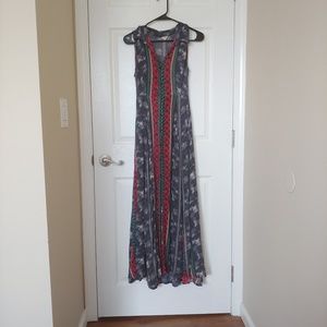 En Creme Button Up Maxi Dress